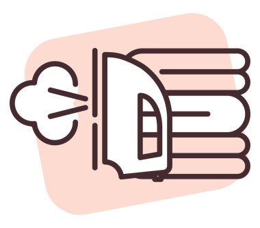 Temizleme demiri, illüstrasyon veya simge, beyaz arkaplan üzerindeki vektör.