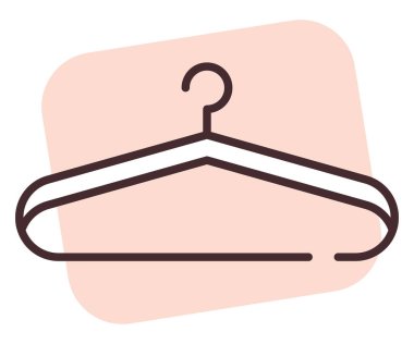 Temizlik askıları, illüstrasyon veya simge, beyaz arkaplan üzerindeki vektör.