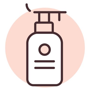 İç sabun, illüstrasyon veya simge temizleme, beyaz arkaplan üzerindeki vektör.