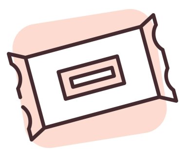 Temizleme dokuları, illüstrasyon veya simge, beyaz arkaplan üzerindeki vektör.