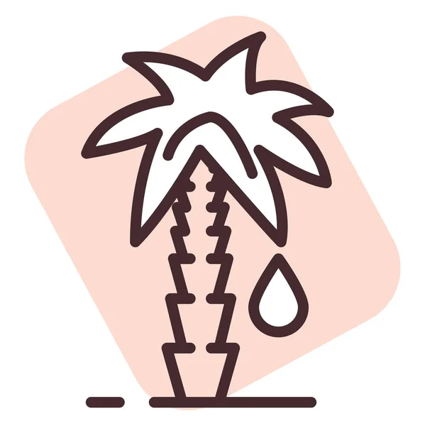 Palmöl Allergie Abbildung Oder Symbol Vektor Auf Weißem Hintergrund — Stockvektor