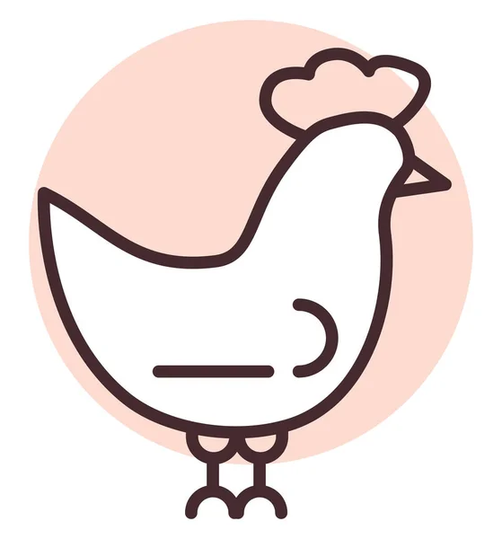 Allergy Chicken Illustration Icon Vector White Background — Stock Vector
