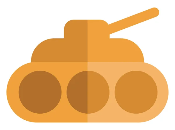 Армійський Танк Ілюстрація Або Іконка Вектор Білому Тлі — стоковий вектор
