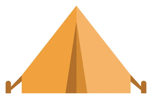 白色背景上的陆军帐篷 图例或图标 — 图库矢量图片