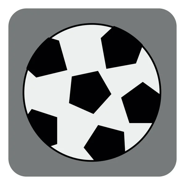 Μπάλα Ποδοσφαίρου Εικόνα Εικονίδιο Διάνυσμα Λευκό Φόντο — Διανυσματικό Αρχείο