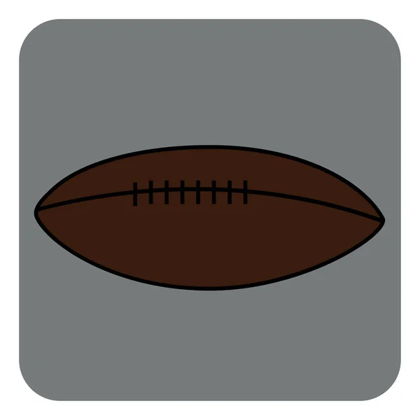 Rugby Ball Illustration Oder Symbol Vektor Auf Weißem Hintergrund — Stockvektor