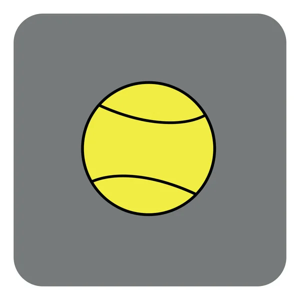 Tennisball Illustration Oder Symbol Vektor Auf Weißem Hintergrund — Stockvektor