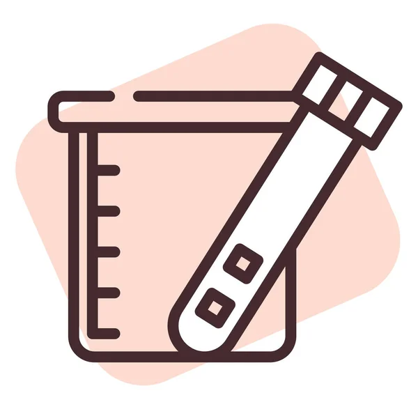 Blood Pressure Test Tube Illustration Icon Vector White Background — Stock Vector