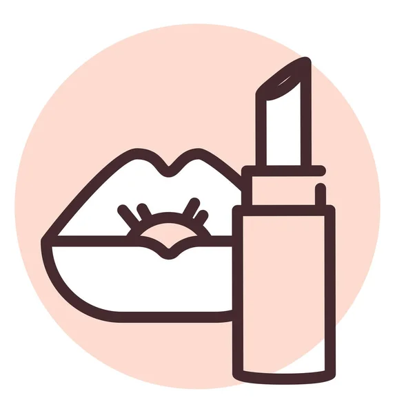 Lipstik Perawatan Tubuh Ilustrasi Atau Ikon Vektor Pada Latar Belakang - Stok Vektor