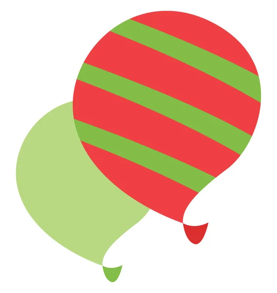 Kerstballonnen Illustratie Icoon Vector Witte Achtergrond — Stockvector