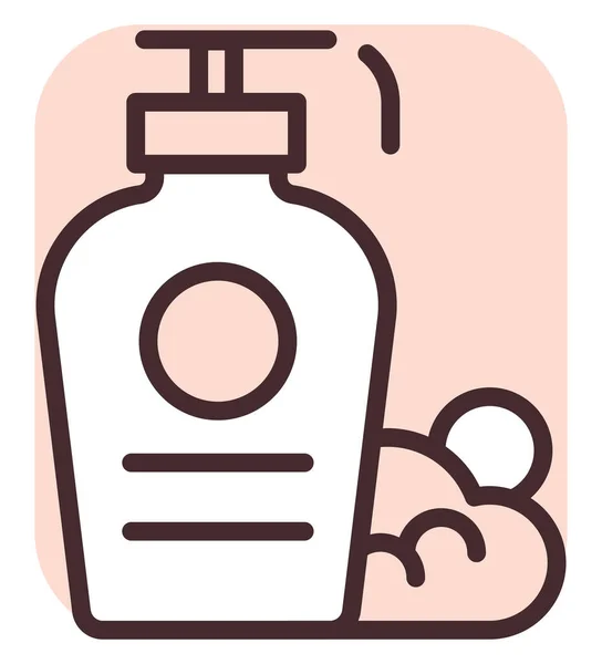 Sıvı Sabun Illüstrasyon Veya Simge Temizleme Beyaz Arkaplan Üzerindeki Vektör — Stok Vektör