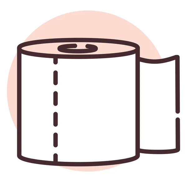Rengöring Toalettpapper Illustration Eller Ikon Vektor Vit Bakgrund — Stock vektor