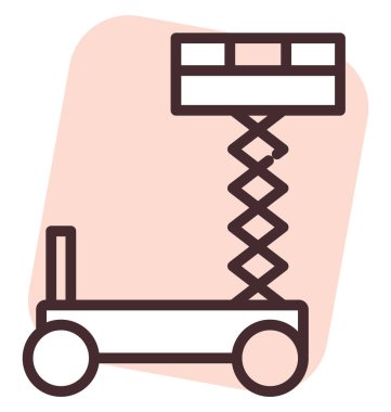 Yapı kaldırma makinesi; resimleme veya simge; beyaz arkaplan üzerindeki vektör.