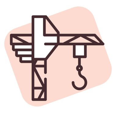 Yapılandırma metal vinci; illüstrasyon veya simge; beyaz arkaplan üzerindeki vektör.