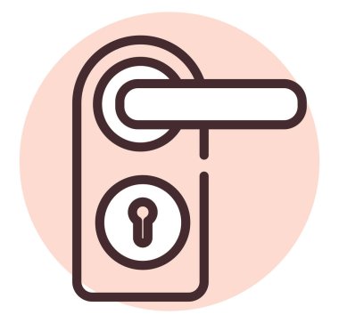 Yapı kilidi; resimleme veya simge; beyaz arkaplan üzerindeki vektör.