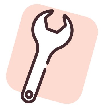 Yapı anahtarı, illüstrasyon veya simge; beyaz arkaplan üzerindeki vektör.