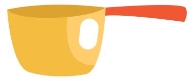 Yemek tenceresi, illüstrasyon veya simge, beyaz arkaplan üzerindeki vektör.