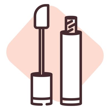 Kozmetik parlatıcı, illüstrasyon veya simge, beyaz arkaplan üzerindeki vektör.