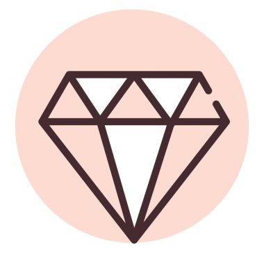 Kozmetik elması, illüstrasyon veya simge, beyaz arkaplan üzerindeki vektör.