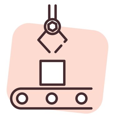 Dağıtım parçası, illüstrasyon veya simge, beyaz arkaplan üzerindeki vektör.