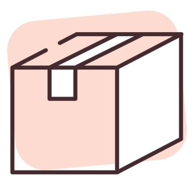 Dağıtım parçası, illüstrasyon veya simge, beyaz arkaplan üzerindeki vektör.