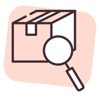 Dağıtım araması, illüstrasyon veya simge, beyaz arkaplan üzerindeki vektör.