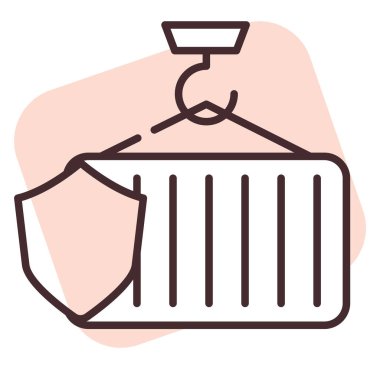 Dağıtım inshurance, illüstrasyon veya simge, beyaz arkaplan üzerindeki vektör.