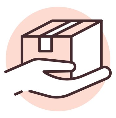 Sevkiyat, illüstrasyon veya simge, beyaz arkaplan üzerindeki vektör.