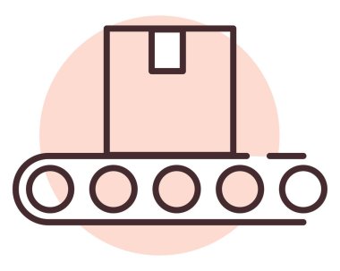 Dağıtım stoğu, illüstrasyon veya simge, beyaz arkaplan üzerindeki vektör.