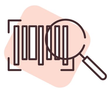 Dağıtım barkodu, illüstrasyon veya simge, beyaz arkaplan üzerindeki vektör.