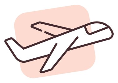 Hava, illüstrasyon veya simge ile teslim, beyaz arkaplan üzerinde vektör.