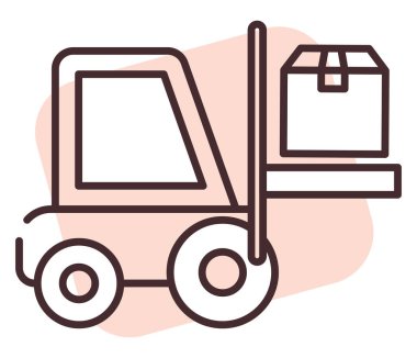 Dağıtım parçası, illüstrasyon veya simge, beyaz arkaplan üzerindeki vektör.