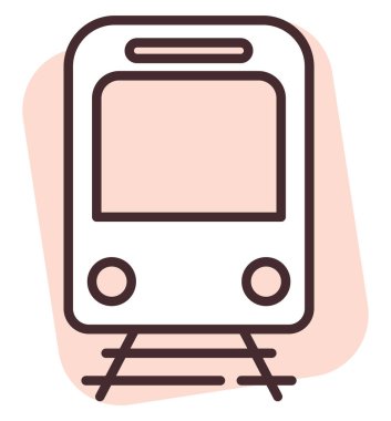 Yük treni, illüstrasyon veya simge, beyaz arkaplan üzerindeki vektör.