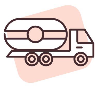 Teslimat yakıtı, illüstrasyon veya simge, beyaz arkaplan üzerindeki vektör.