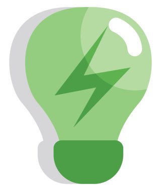 Ekoloji enerjisi, illüstrasyon veya simge, beyaz arkaplan üzerindeki vektör.