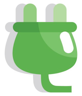 Ekoloji enerjisi, illüstrasyon veya simge, beyaz arkaplan üzerindeki vektör.