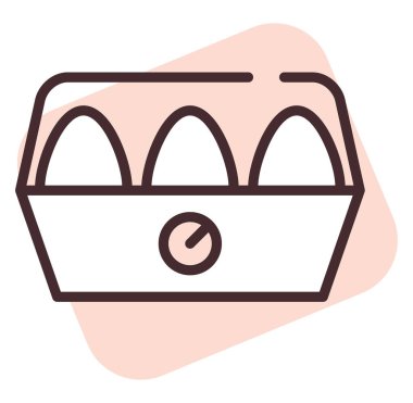 Elektronik yumurta tutucu, illüstrasyon veya simge, beyaz arkaplan üzerindeki vektör.