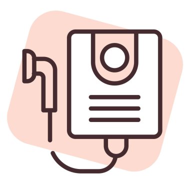 Elektronik su ısıtıcısı, illüstrasyon veya simge, beyaz arkaplan üzerindeki vektör.