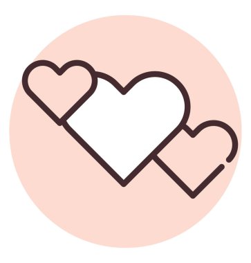 Olay aşk kutlaması, illüstrasyon veya simge, beyaz arkaplan üzerindeki vektör.