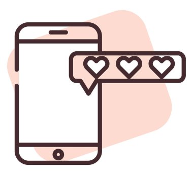 Olay sms, illüstrasyon veya simge, beyaz arkaplan üzerindeki vektör.