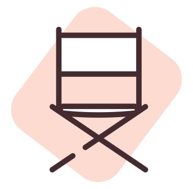 Mobilya koltuğu, illüstrasyon veya simge, beyaz arkaplan üzerindeki vektör.