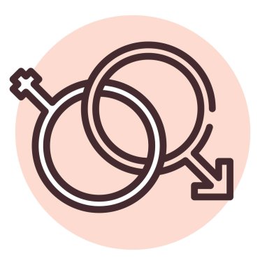 Sağlık seksi, illüstrasyon veya simge, beyaz arkaplan üzerindeki vektör.