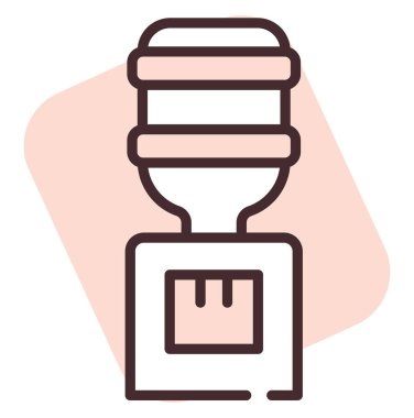 Ev malzemeleri soğutma, illüstrasyon veya simge, beyaz arkaplan üzerindeki vektör.