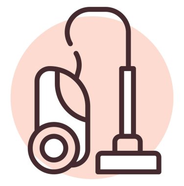 Ev malzemeleri boş temizleyici, illüstrasyon veya simge, beyaz arkaplan üzerindeki vektör.