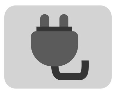 Sanayi elektriği, illüstrasyon veya simge, beyaz arkaplan üzerindeki vektör.