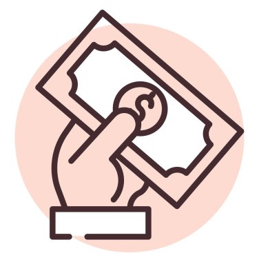 Yatırım arazisi, illüstrasyon veya simge, beyaz arkaplan üzerindeki vektör.