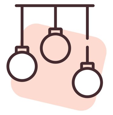 Mutfak lambası, illüstrasyon veya simge, beyaz arkaplan üzerindeki vektör.