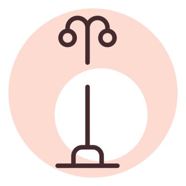 Açık hava lambası, illüstrasyon veya simge, beyaz arkaplan üzerindeki vektör.