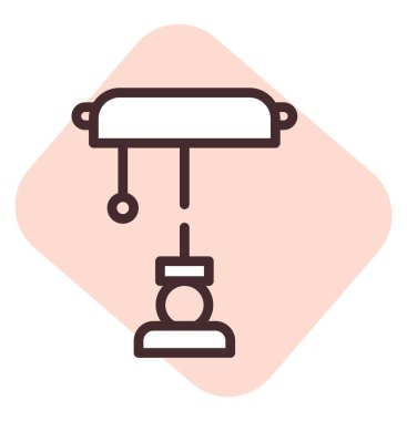 Hafif bankacı lambası, illüstrasyon veya simge, beyaz arkaplan üzerindeki vektör.