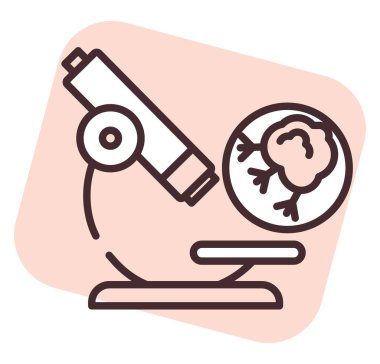 Tıbbi laboratuvar, illüstrasyon veya simge, beyaz arkaplan üzerindeki vektör.